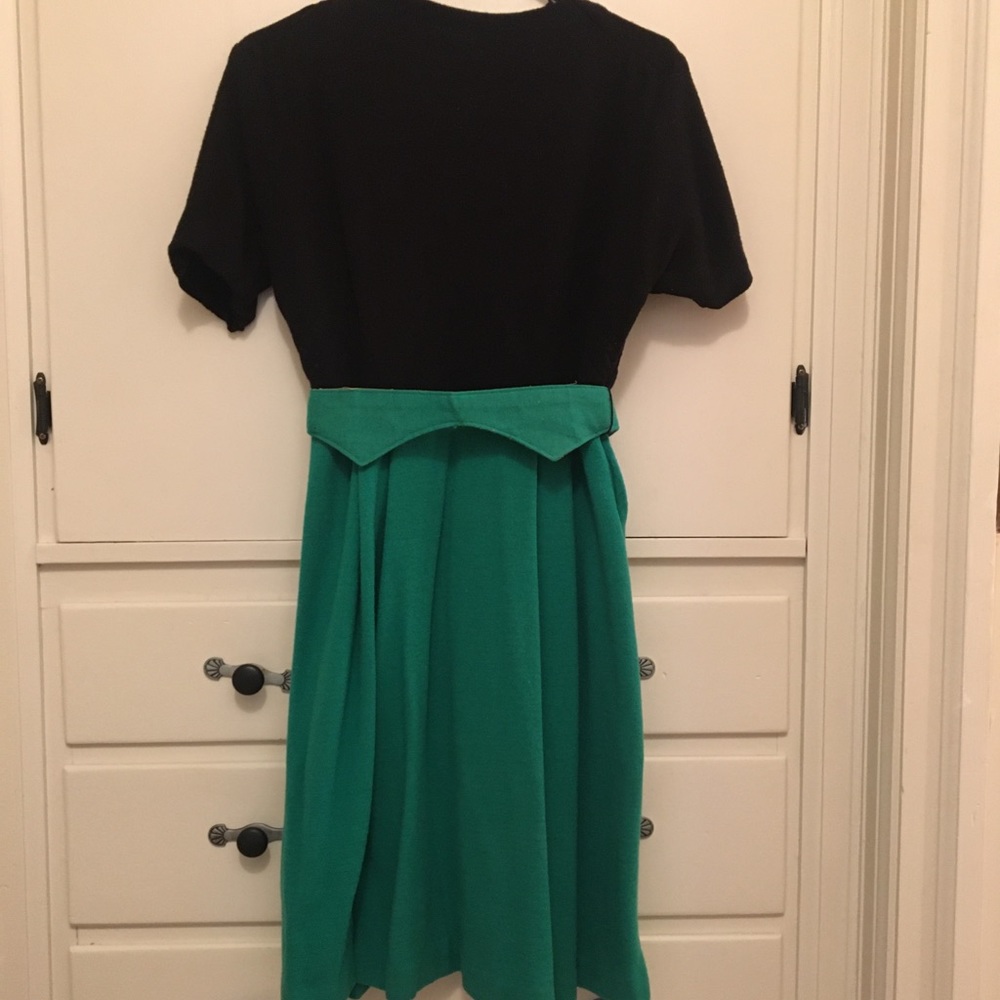 Vintage Designer Boucle Wool Knit Dress